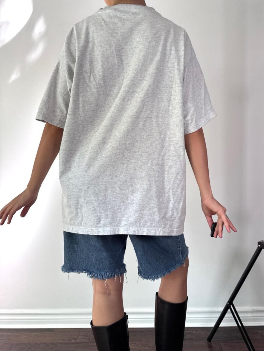90s vintage grey Alaska nature wildlife travel graphic mens unisex cotton tshirt - Picture 4 of 8